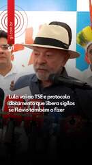Lula vai ao TSE e protocola documento que libera sigilos se Flávio também o fize