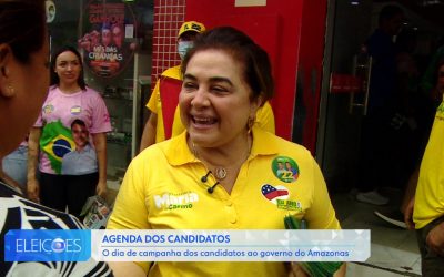 1 de 1 Maria do Carmo faz caminhada no Centro de Manaus e apresenta propostas para infraestrutura.