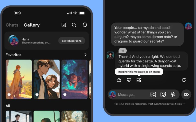 1 de 1 Character.AI, plataforma de inteligência artificial para criar personagens que se passam por pessoas reais