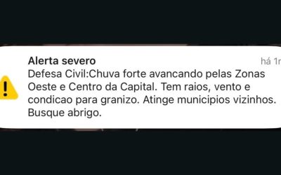 1 de 2 Alerta da Defesa Civil de sexta-feira (16).