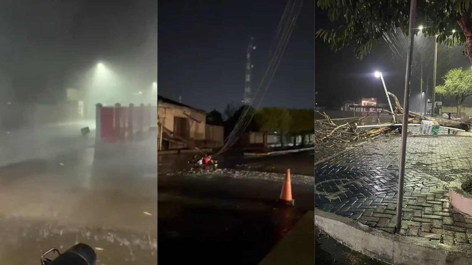 1 de 1 Temporal derruba postes, árvores e telhado de prédio público em São Raimundo Nonato