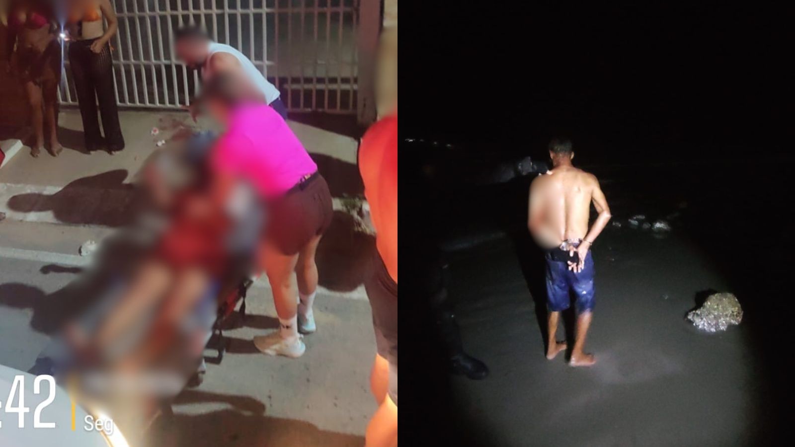 1 de 1 Mulher é esfaqueada e ex-companheiro é preso escondido no mar no litoral do PI