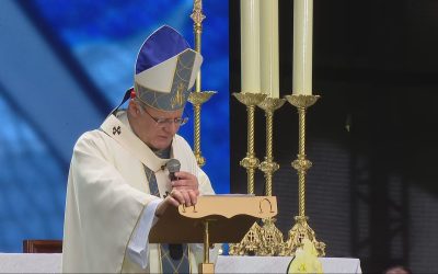 1 de 1 O Arcebispo Metropolitano de Brasília, cardeal Paulo Cezar Costa, na Missa Solene de Nossa Senhora Aparecida