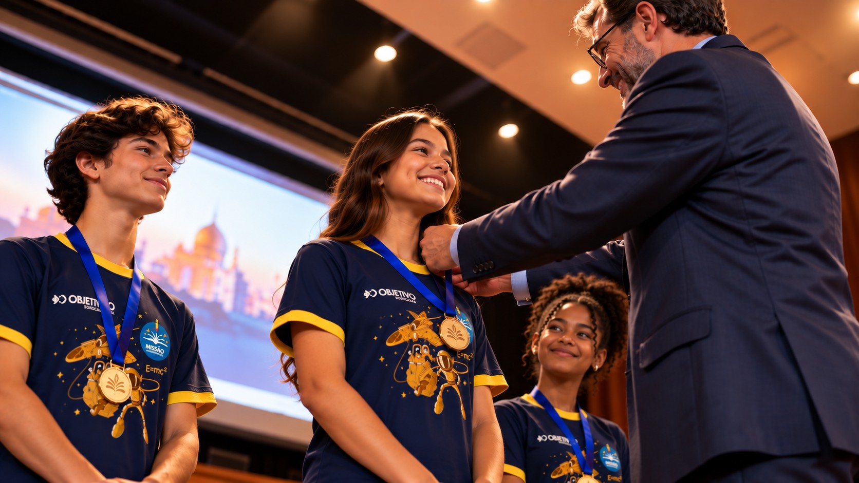 1 de 4 Objetivo Sorocaba acumula mais de 3.500 medalhas em olimpíadas científicas conquistadas por alunos