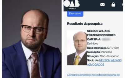 1 de 1 Advogado Nelson Willians teve OAB suspensa em São Paulo.