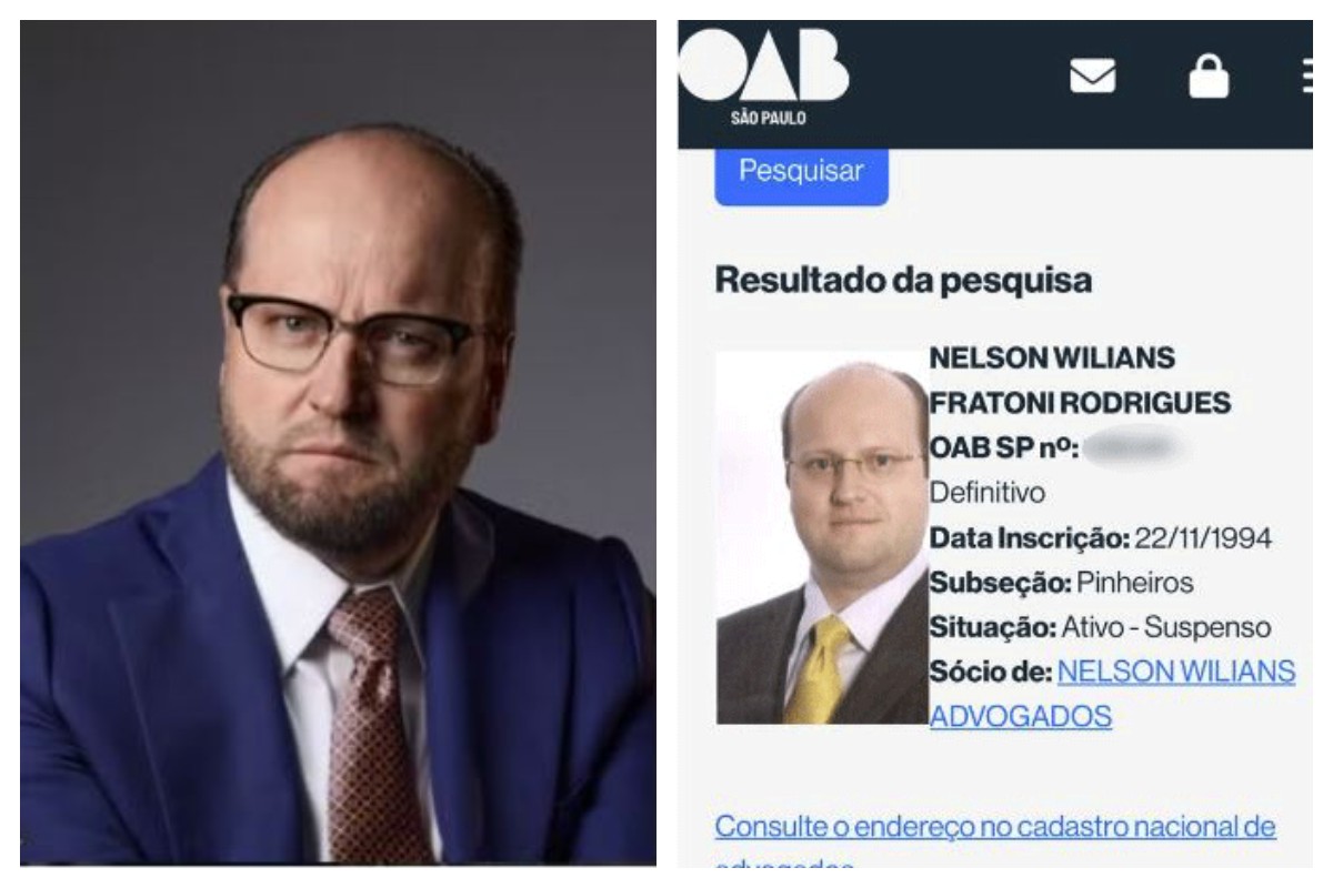 1 de 1 Advogado Nelson Willians teve OAB suspensa em São Paulo.