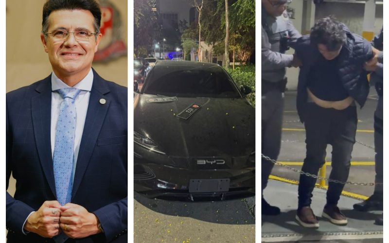 1 de 3 O deputado estadual Marcelo Aguiar (PL) foi preso ao disparar arma de fogo dentro de uma balada e apresentar sinais de embriaguez.