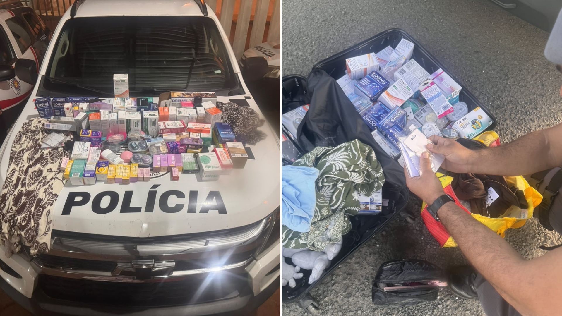 1 de 2 Trio é preso suspeito de furtar mais de R$ 21 mil em produtos de farmácias na região de Botucatu