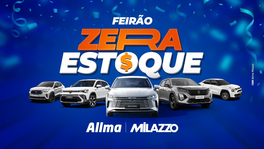 1 de 1 Ação do Grupo Allma Milazzo oferece mais de 2 mil veículos com taxa zero e primeira parcela após o Carnaval