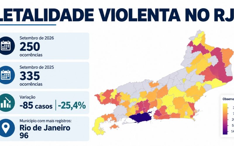 1 de 4 Letalidade violenta cai 25,4% no RJ em setembro