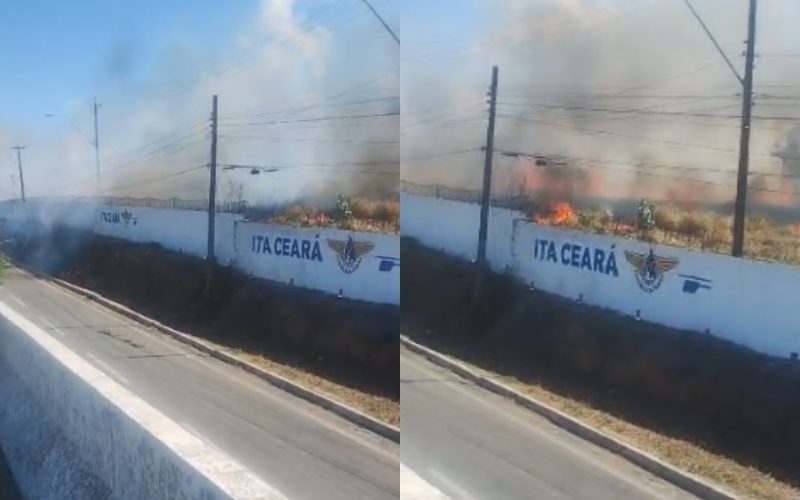 1 de 1 Incêndio no campus do ITA Ceará