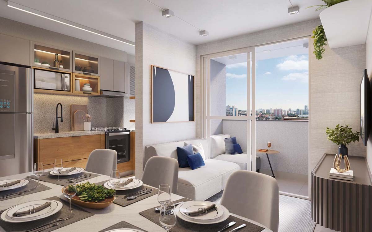 1 de 4 Apartamento de 47 m2 do Máximo Braz Cubas, em Mogi das Cruzes