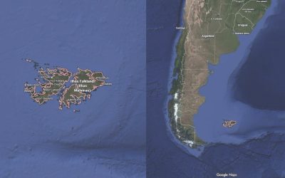 1 de 3 Ilhas Malvinas, ao sul da Argentina.