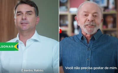 1 de 1 Flávio Bolsonaro e Lula no horário eleitoral deste sábado, 17 de outubro