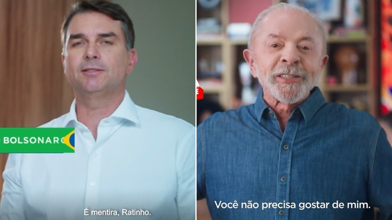 1 de 1 Flávio Bolsonaro e Lula no horário eleitoral deste sábado, 17 de outubro