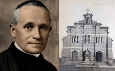 1 de 2 Padre italiano João Crippa, que tem os restos mortais sepultados em uma capela no interior da Igreja São José
