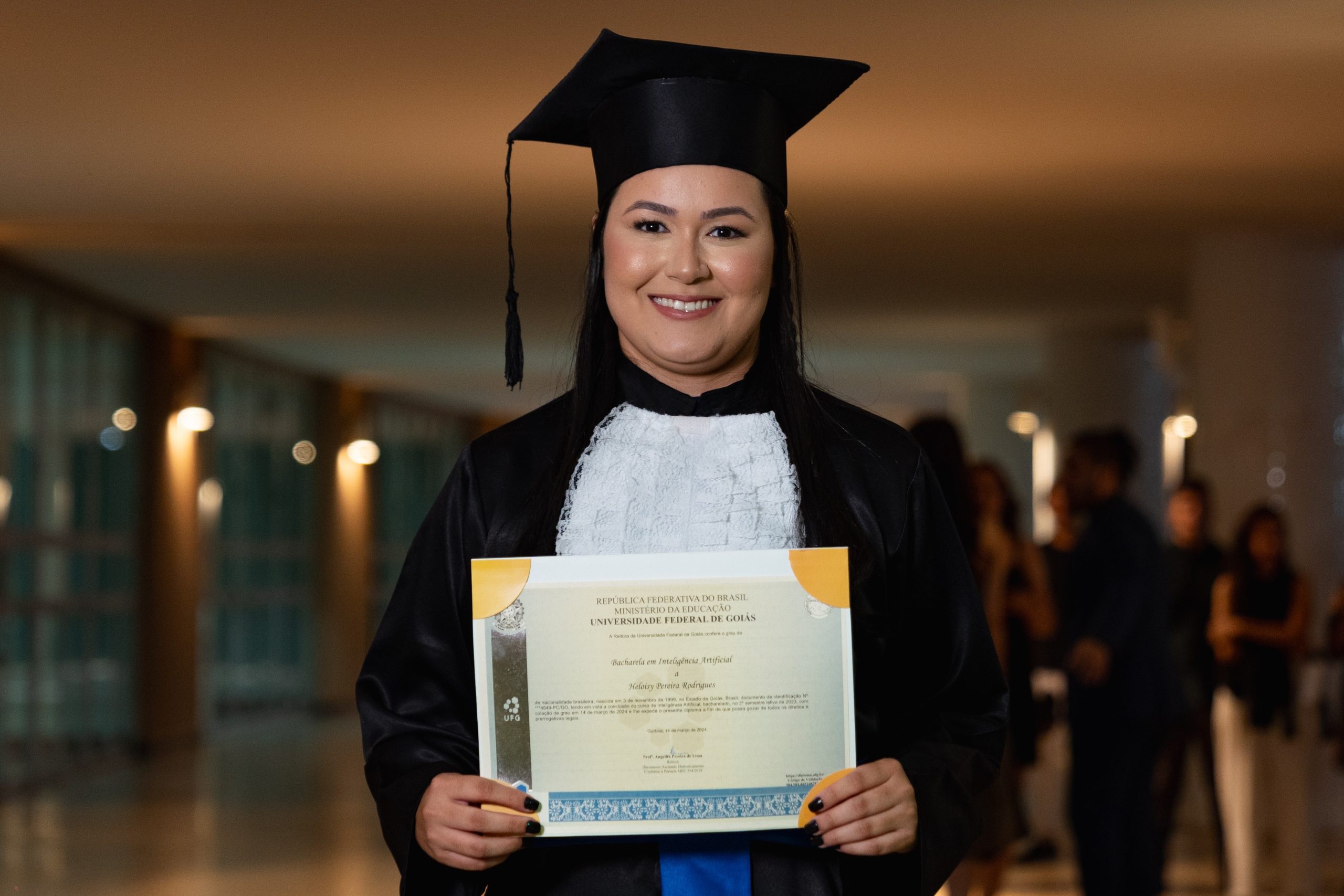 1 de 2 Heloisy é a primeira mulher a se formar em inteligência artificial em uma universidade pública do Brasil