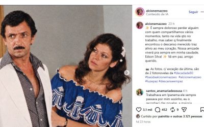 1 de 2 Perfil no Instagram anuncia morte de ator Edson Silva