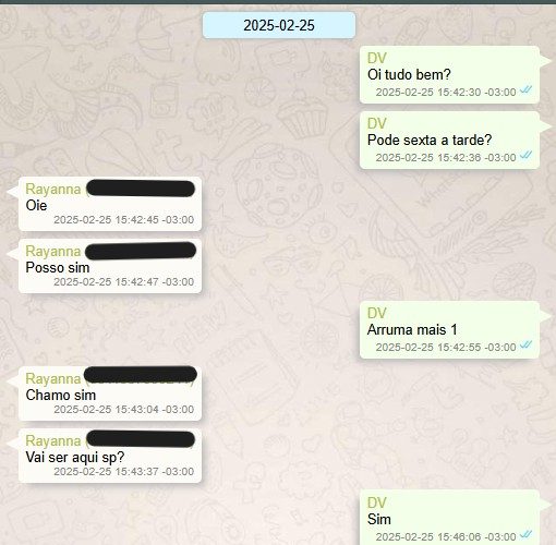 1 de 12 Mensagem de Daniel Vorcaro para agenciadora de garotas de programa, encontrada no celular do banqueiro.