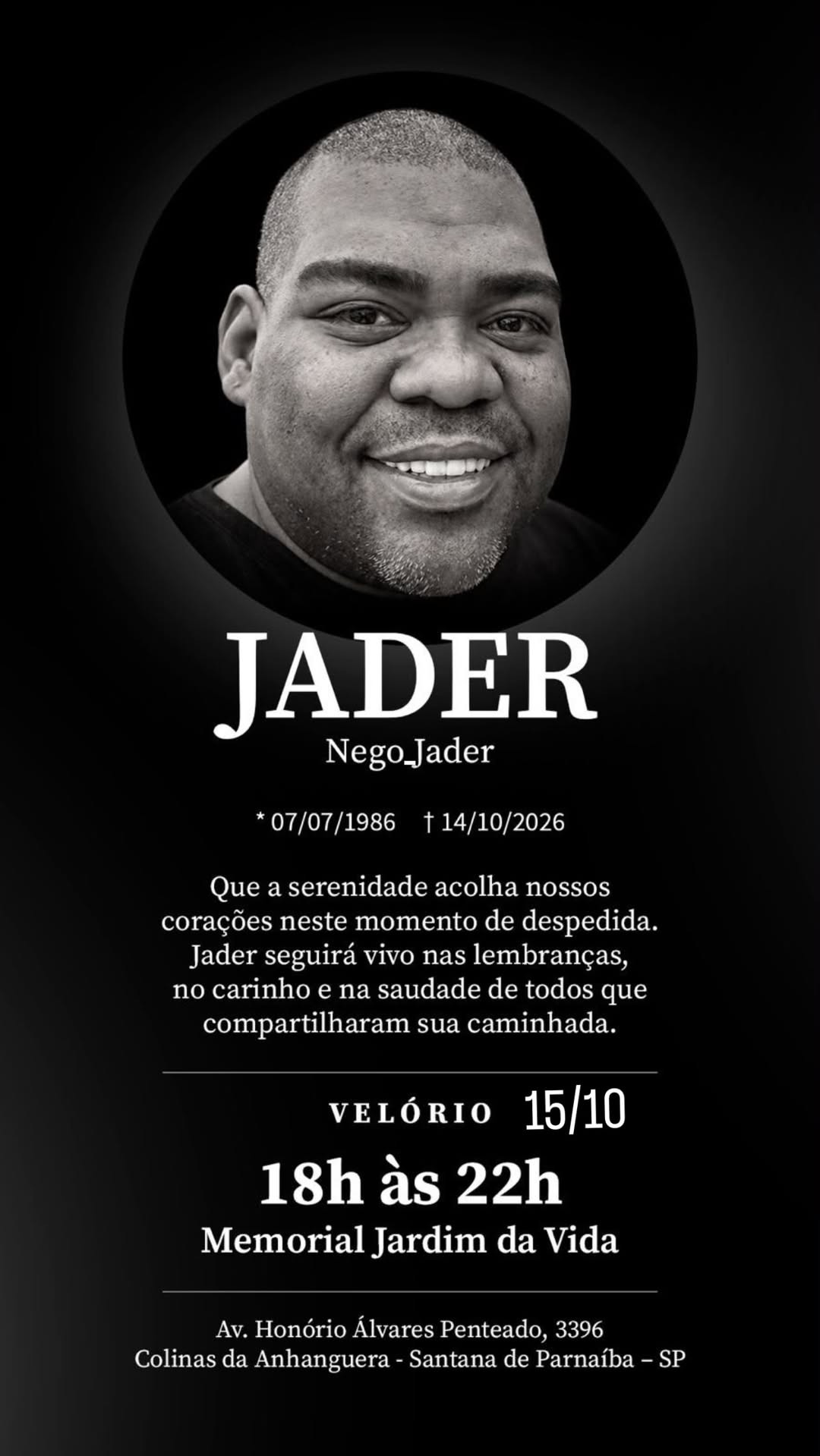 1 de 4 Morre Nego Jader, segurança de Deolane Bezerra