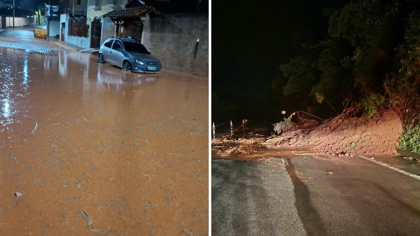 1 de 1 Chuva forte mata oito bovinos e provoca alagamento e deslizamento em São Luiz do Paraitinga, SP