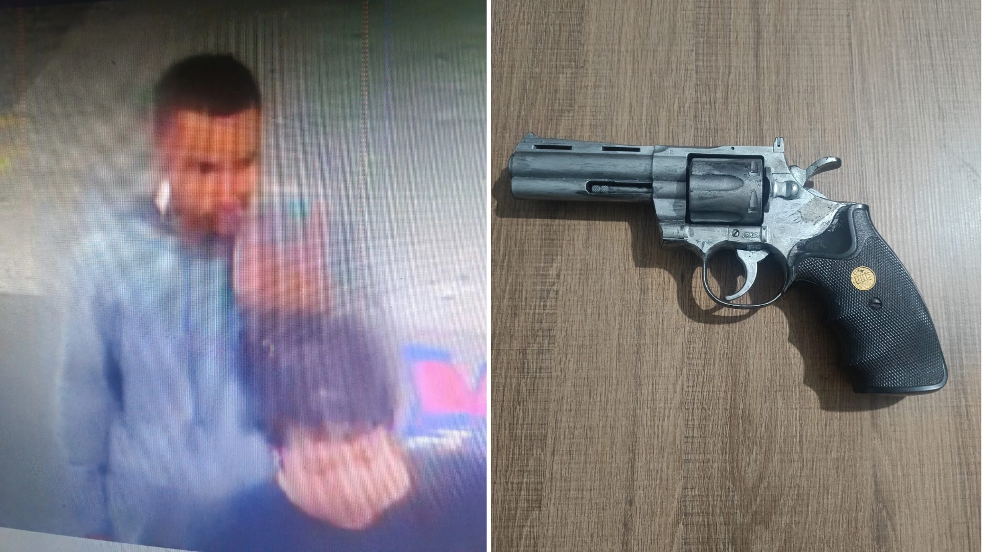 1 de 2 Homem é preso suspeito de tentar assaltar supermercado com arma falsa em Votorantim