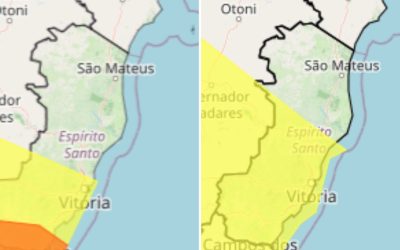 1 de 2 Espírito Santo tem alertas laranja e amarelo para tempestades nesta quarta (14) e quinta-feira (15)