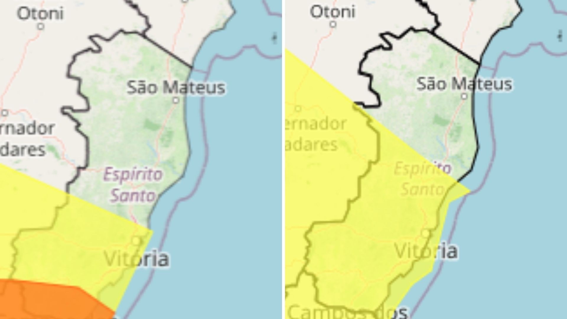 1 de 2 Espírito Santo tem alertas laranja e amarelo para tempestades nesta quarta (14) e quinta-feira (15)