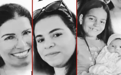 1 de 2 Luciana Pinheiro de Souza, de 46 anos, a filha dela, Kamilli, de 24 anos, e as netas Sophia de 9 anos, e Manuella, de 1 ano.
