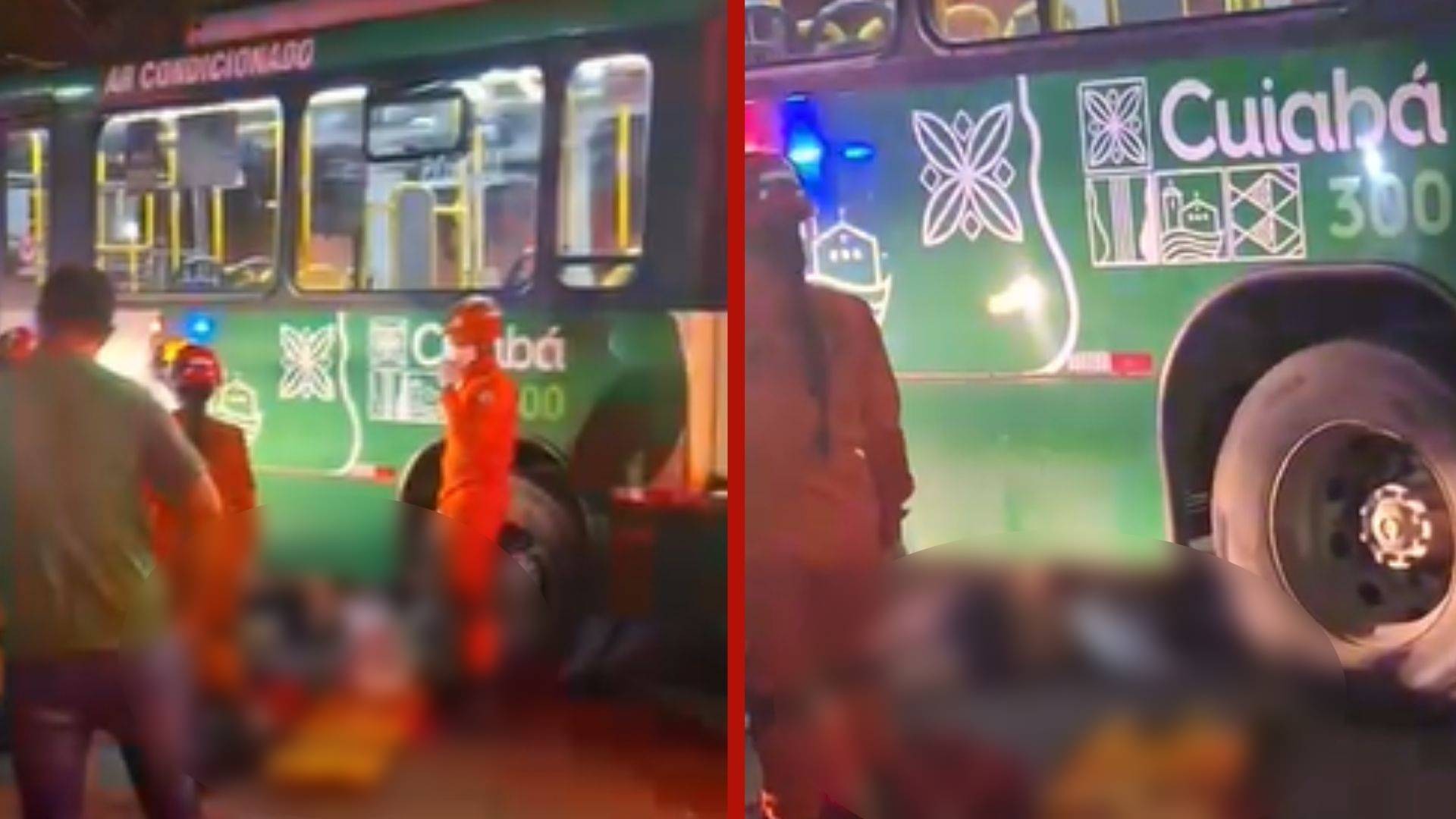 1 de 1 Com o impacto, o motociclista ficou preso sob a parte traseira do ônibus e morreu no local.