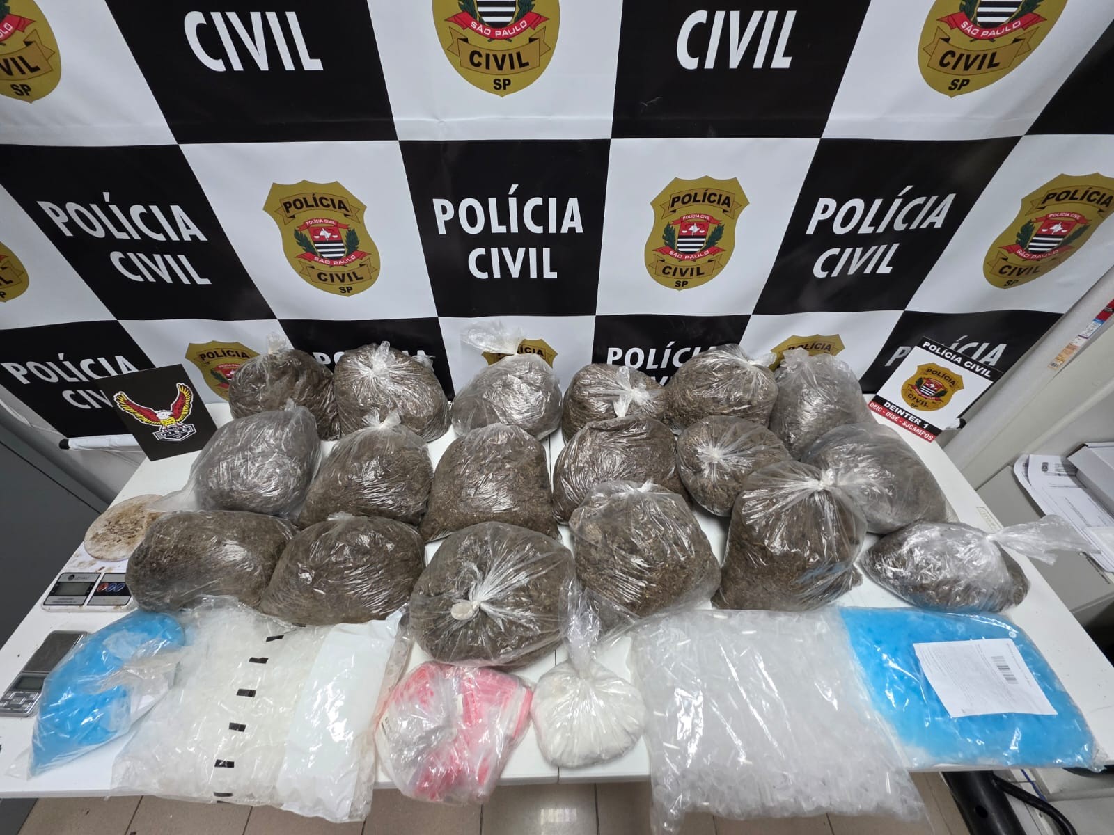 1 de 1 Polícia apreende 18 kg de drogas e prende uma pessoa em São José dos Campos