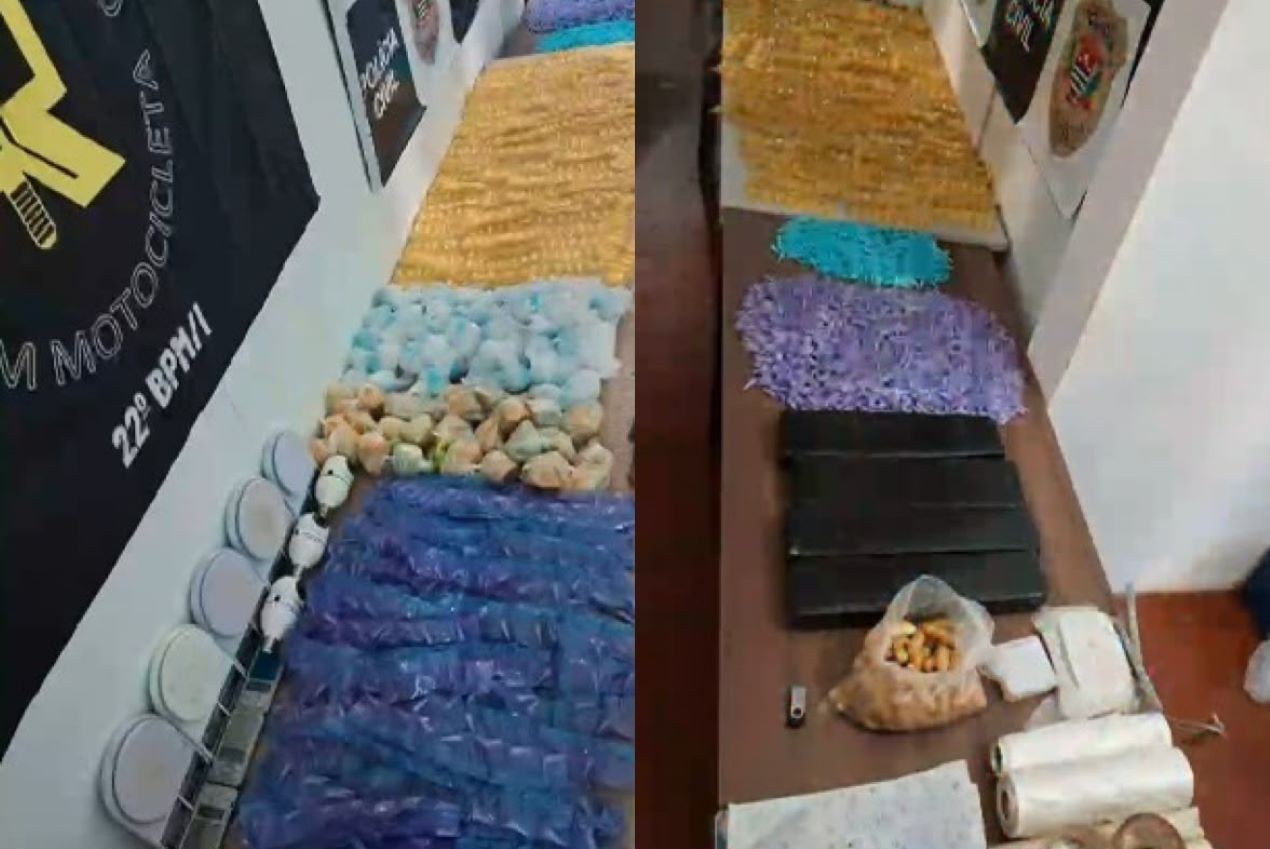 1 de 1 Polícia Civil prendeu três homens suspeitos de tráficos de drogas durante uma operação em São Miguel Arcanjo (SP)