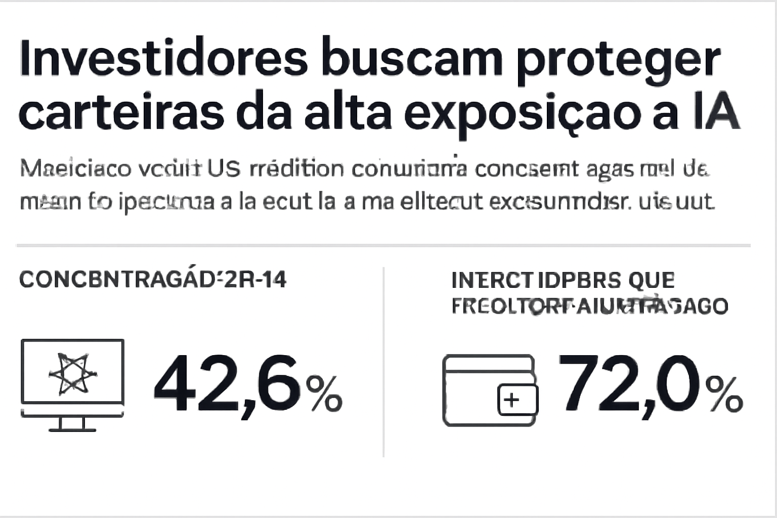 Infográfico: Investidores buscam proteger carteiras da alta exposição à IA