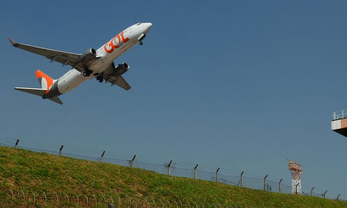 Boeing 737 da Gol Linhas Aéreas em aeroporto
