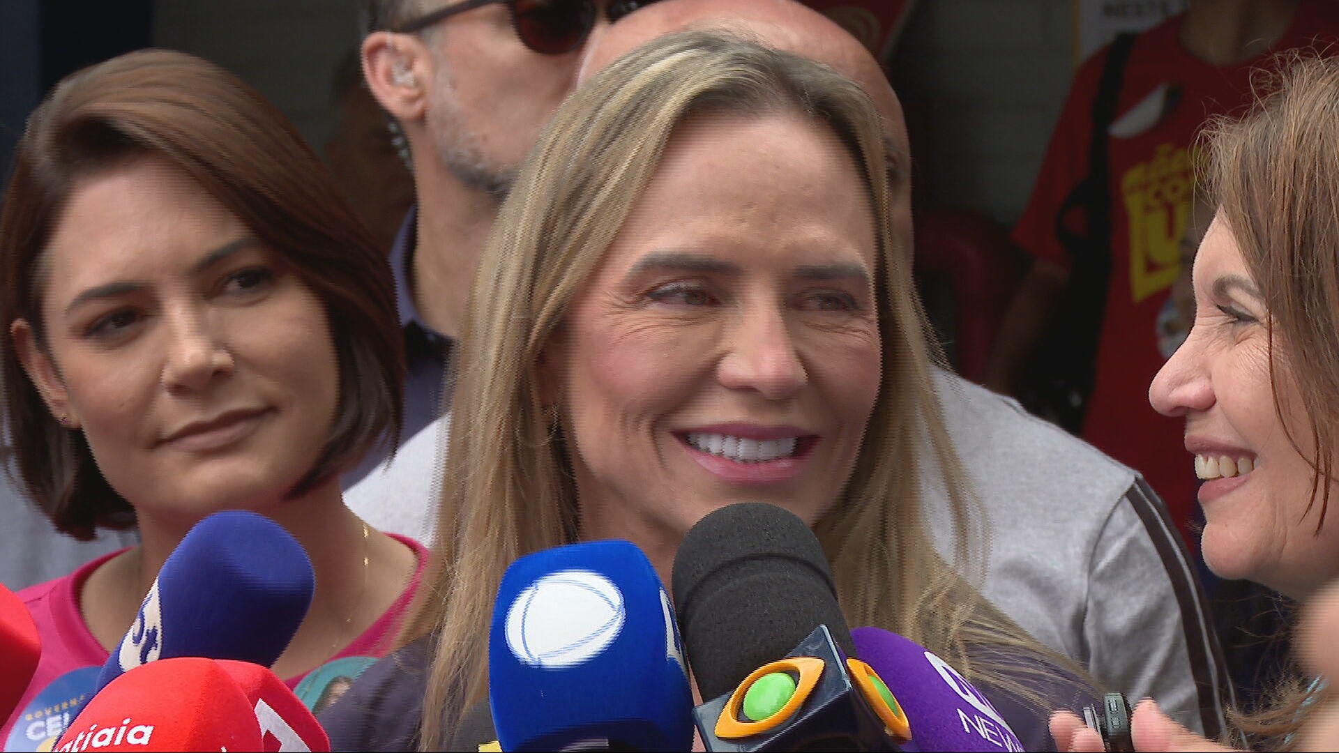 1 de 2 Michelle Bolsonaro (PL), Celina Leão (PP) e Bia Kicis (PL)