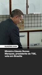 Ministro Kássio Nunes Marques, presidente do TSE, vota em Brasília