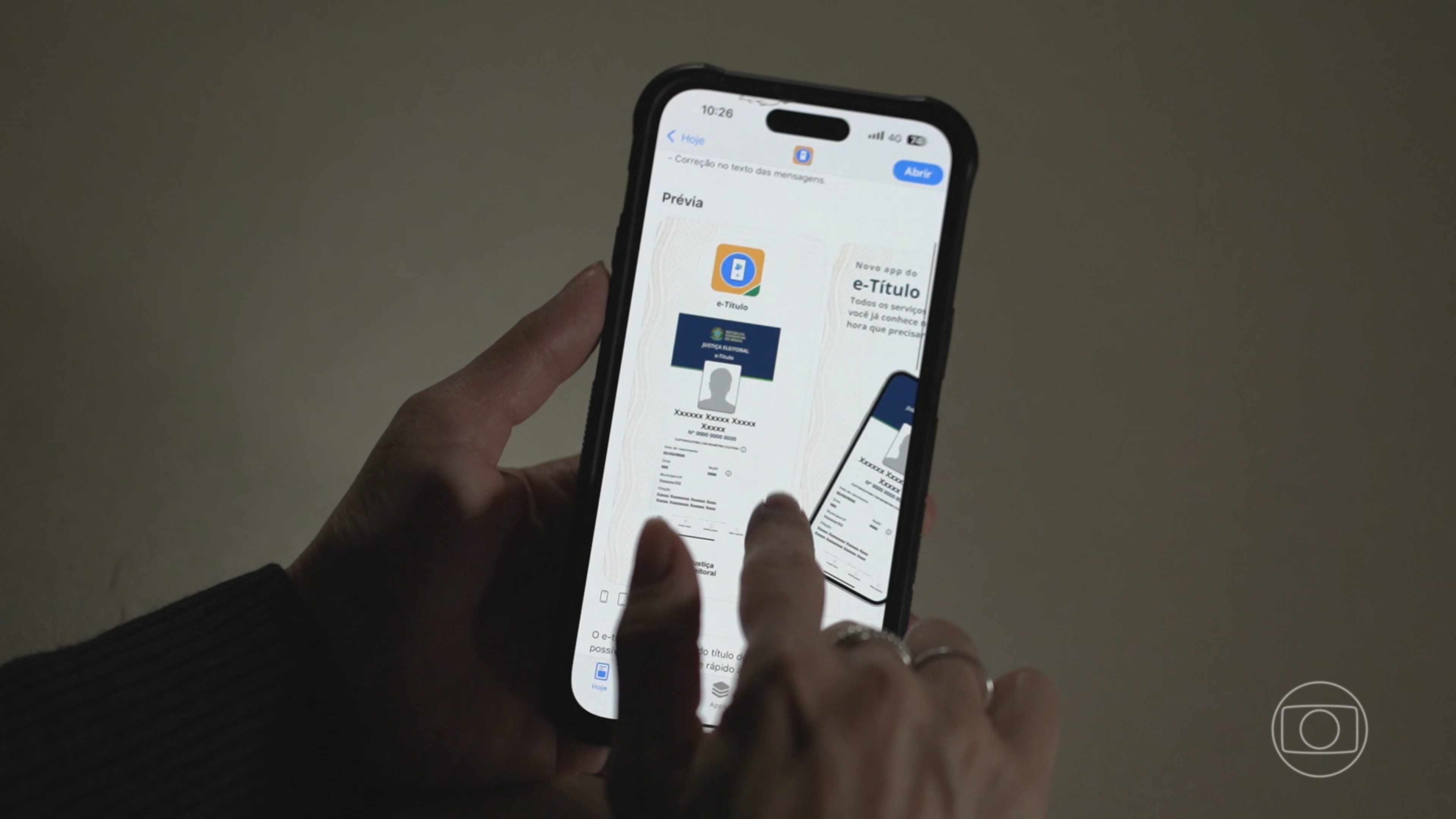 1 de 4 Quem pretende usar o e-Título no dia da eleição precisa atualizar o aplicativo
