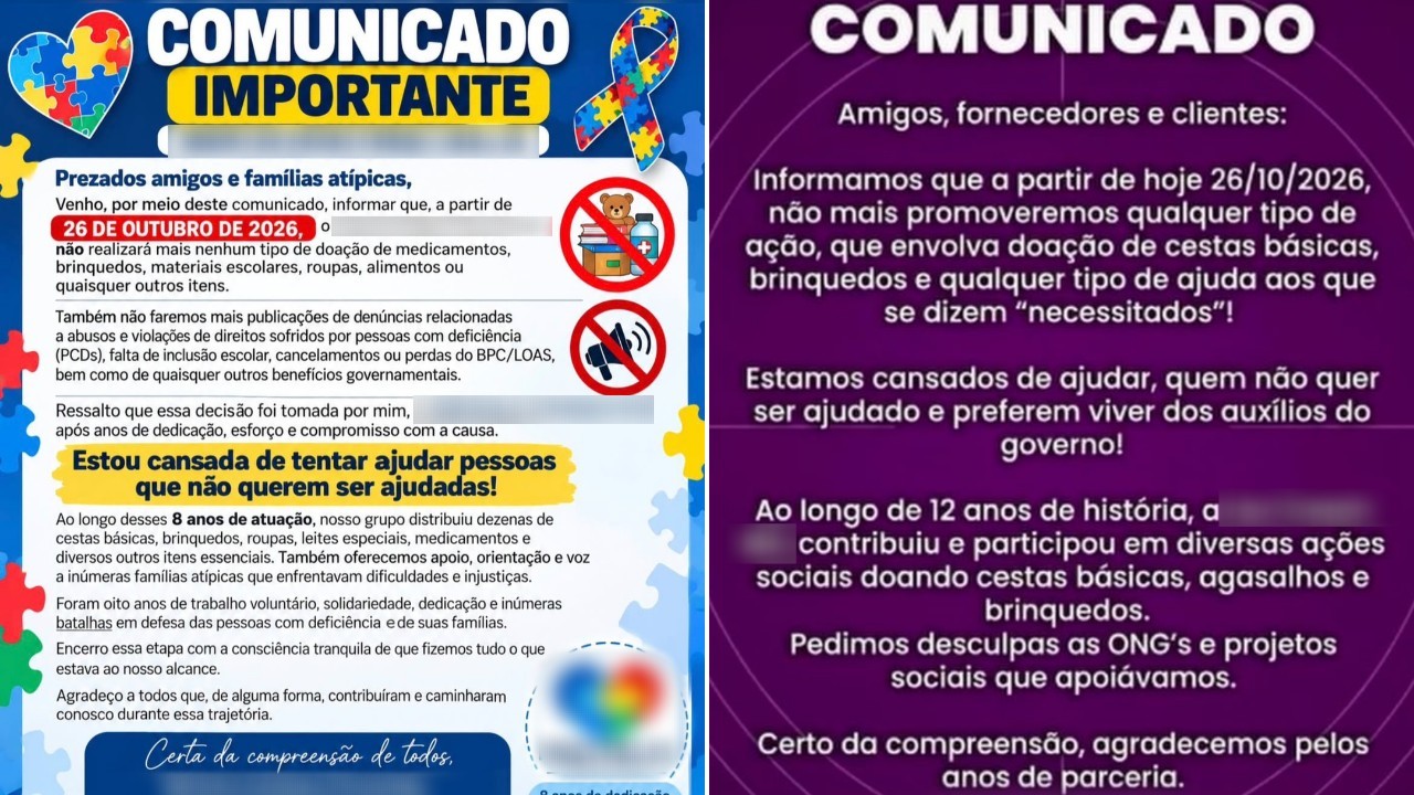 1 de 3 Após eleições, empresas anunciam nas redes sociais fim de doações em diferentes regiões do país