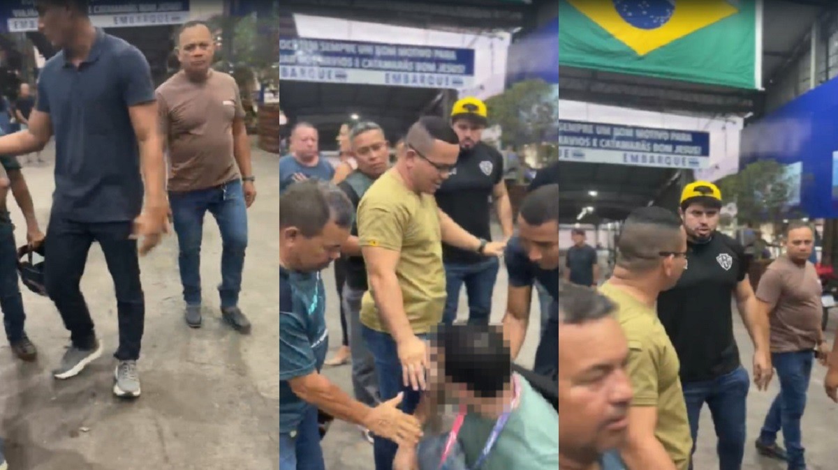 1 de 1 Jornalistas são agredidos ao apurar denúncia de recusa de passagens gratuitas para eleitores em Belém.