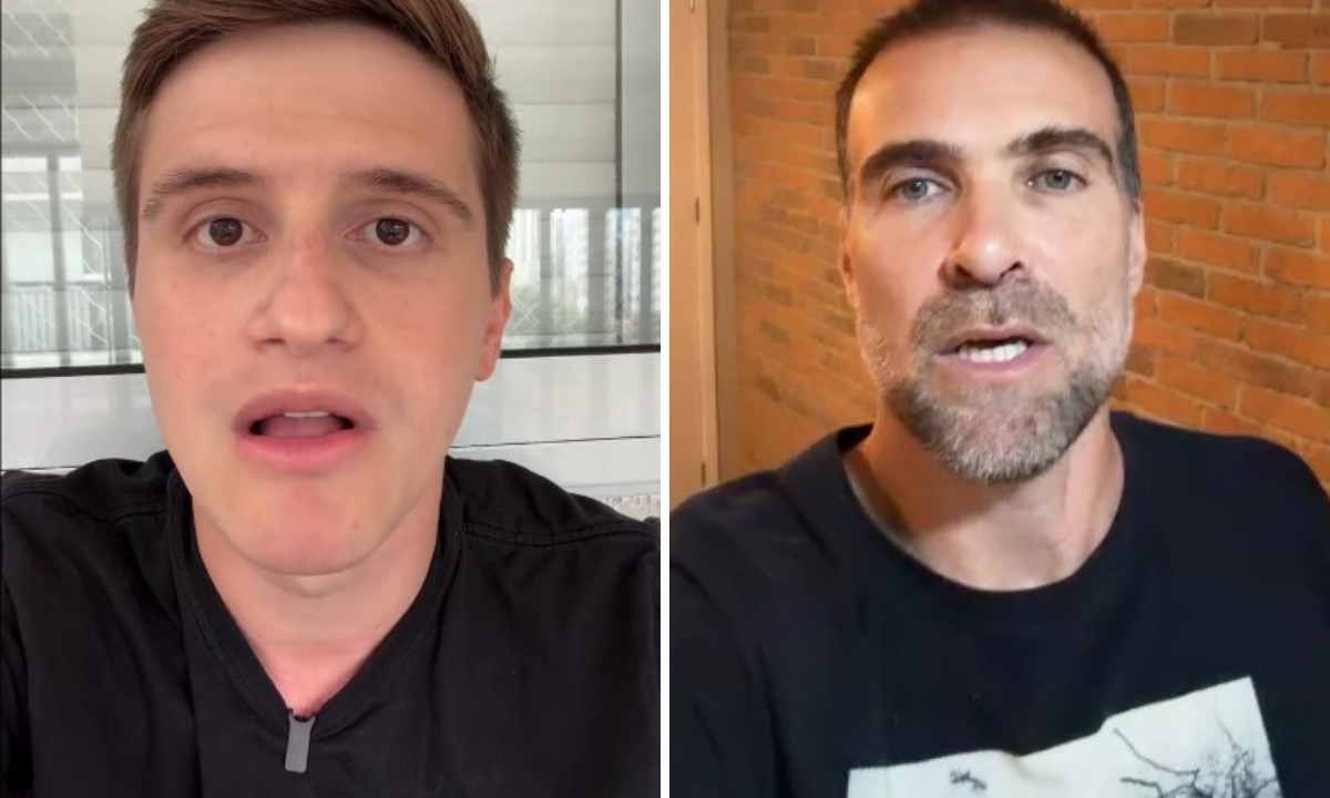 1 de 2 O vereador de São Paulo e deputado eleito Lucas Pavanato (PL-SP) e o jornalista Thiago Asmar