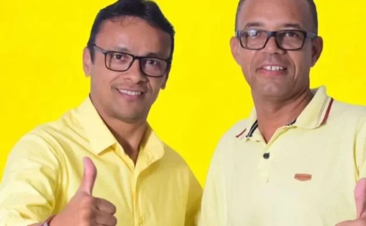 1 de 1 Prefeito Elisson dos Santos e o vice Adeildon Petrúcio dos Santos