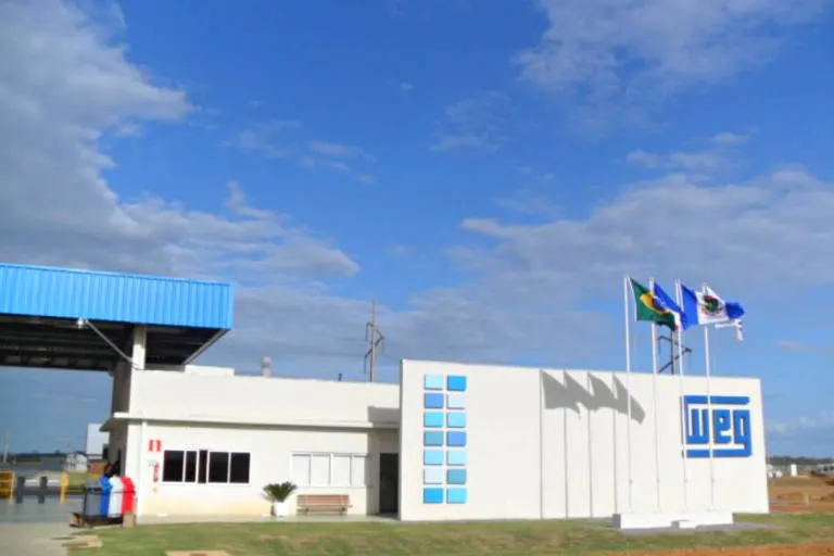 Fachada de uma das instalações da Weg, empresa multinacional brasileira de motores e máquinas elétricas - Divulgação