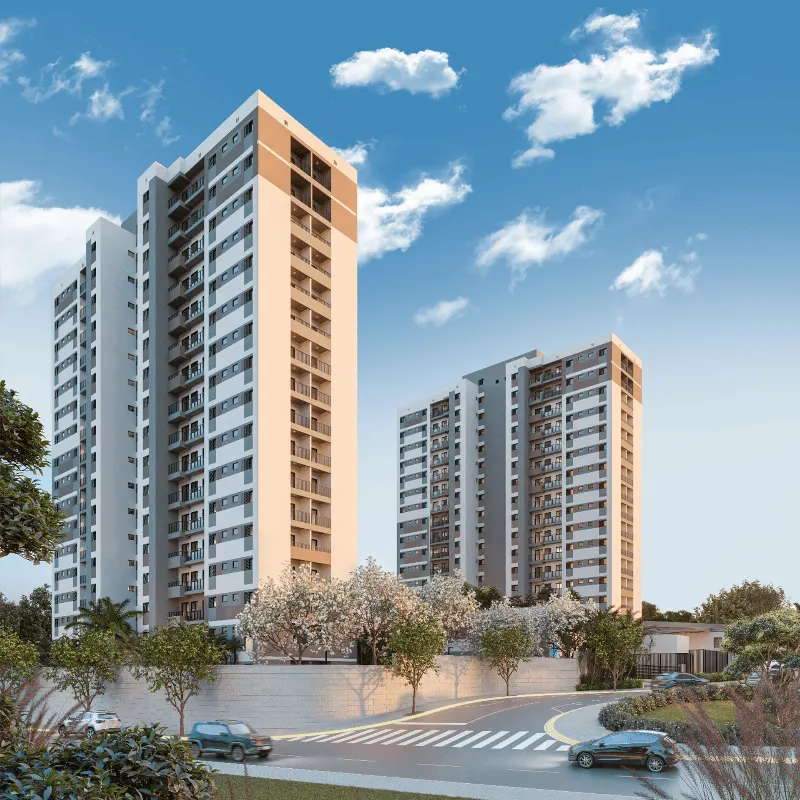 1 de 4 Projeto composto por duas torres soma 270 apartamentos na região oeste de São José do Rio Preto