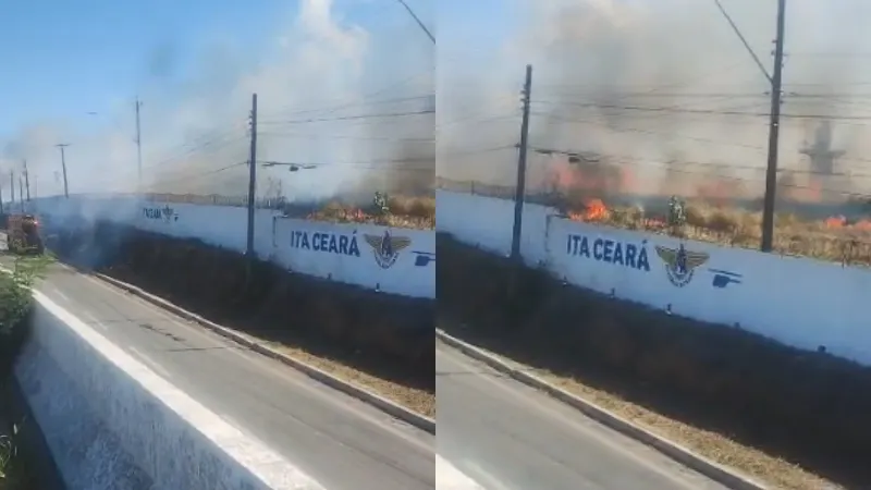 1 de 1 Incêndio no campus do ITA Ceará