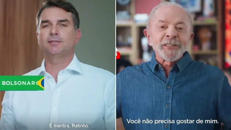 1 de 1 Flávio Bolsonaro e Lula no horário eleitoral deste sábado, 17 de outubro