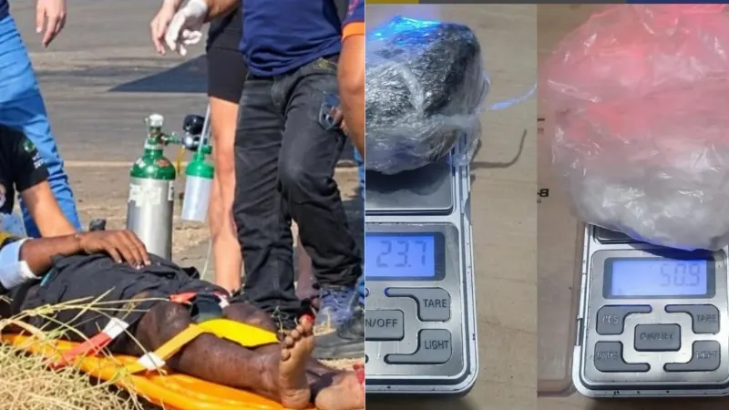 Homem é preso com drogas após acidente na BR-010, no MA; moto usada por ele tinha registro de roubo