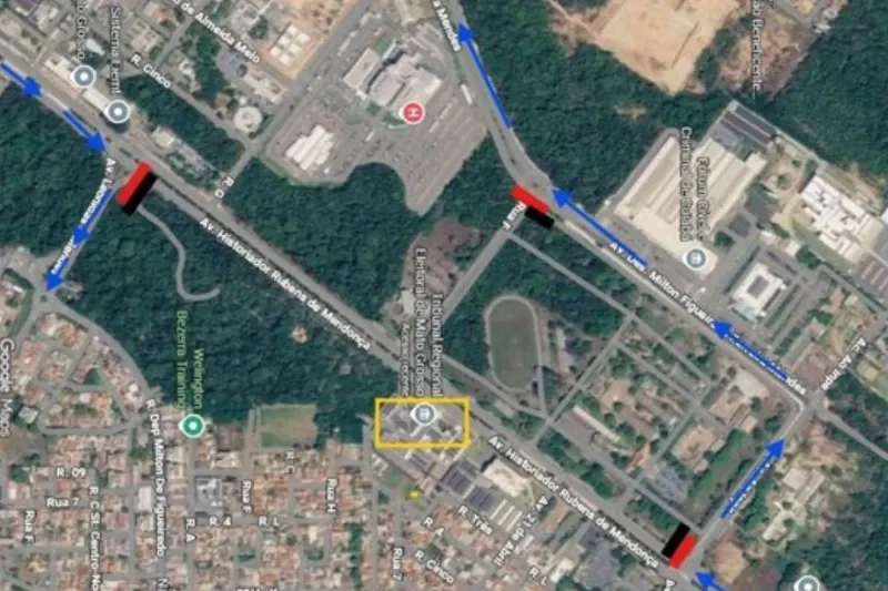 Ruas na região do bairro Morada do Ouro e do Centro Político Administrativo (CPA) serão interditadas durante o 2º turno das eleições em Cuiabá