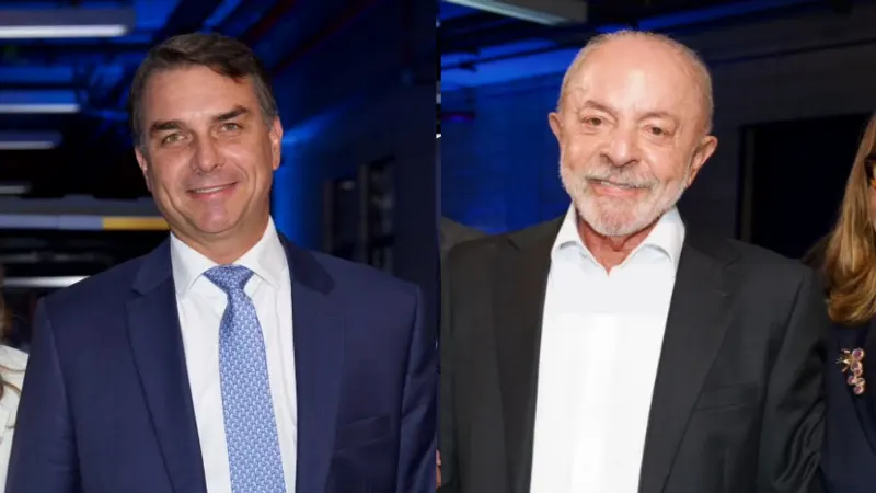 Flávio Bolsonaro e Lula