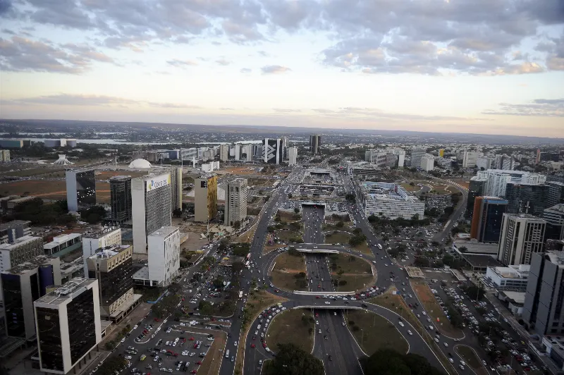 Vista aérea do centro da cidade de Brasília