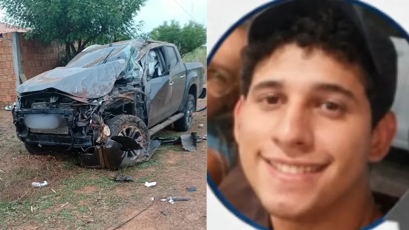 1 de 1 Jovem morre após perder controle de carro e capotar no Piauí